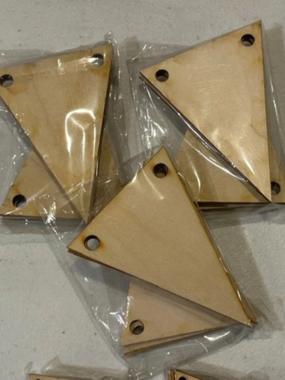 NEW DIY Wood Pennant Banner Blanks Two Sizes-48 pieces